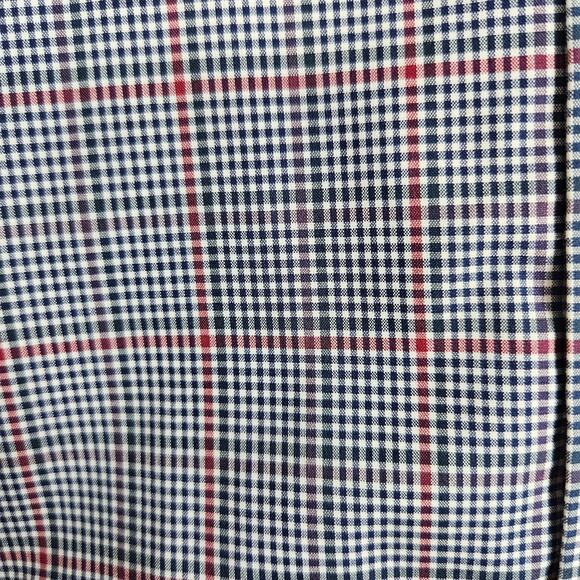 Jos. A. Bank Traveler Shirt Men's Large Blue Red Check Plaid Tailored Fit Preppy - Picture 5 of 9